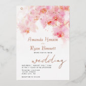 Rosa Orchideen Rose Blumenzwiebeln Folieneinladung (Vorderseite)