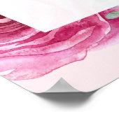 Rosa Orchideen & Rose Kinderdusche Poster (Ecke)