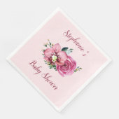 Rosa Orchideen & Rose Kinderdusche Serviette (Ecke)