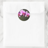 Rosa Orchideen Runder Aufkleber (Tasche)