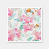 Rosa Orchideen. Serviette (Vorderseite)