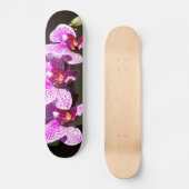 Rosa Orchideen Skateboard (Vorderseite)