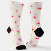 Rosa Orchideen Socken (Gewinkelt)