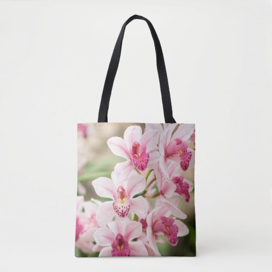Rosa Orchideen-Taschen-Tasche wiederverwendbar Tasche (Vorderseite)