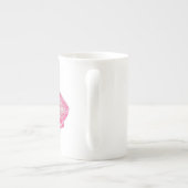 Rosa Orchideen-Tasse Porzellantasse (Rückseite)