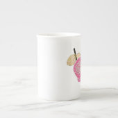 Rosa Orchideen-Tasse Porzellantasse (Vorderseite)