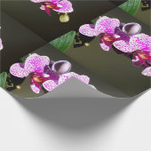 Rosa Orchideen tropisches Foto Geschenkpapier (Ecke)