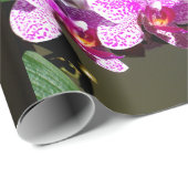 Rosa Orchideen tropisches Foto Geschenkpapier (Rolleneckpunkt)