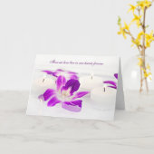 Rosa Orchideen und Kerzen Sympathiekarte Karte (Gelbe Blume)