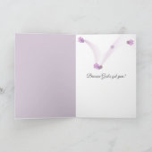 Rosa Orchideen und Schmetterlingsdenken Karte (Innenseite)