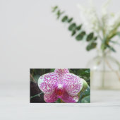 Rosa Orchideen-Visitenkarten Visitenkarte (Stehend Vorderseite)