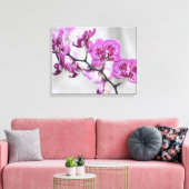 Rosa Orchideen Wrapped Canvas Leinwanddruck (Insitu (Wohnzimmer))