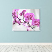 Rosa Orchideen Wrapped Canvas Leinwanddruck (Insitu (Holzboden))