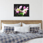 Rosa Orchideen Wrapped Canvas Leinwanddruck (Insitu (Schlafzimmer))