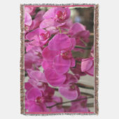 Rosa Orchideen-Wurfsdecke Decke (Vorderseite Vertikal)