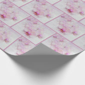 Rosa Orchideenblüten Geschenkpapier (Ecke)