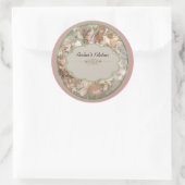 Rosa-Orchideencreme Runder Aufkleber (Tasche)