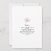 Rosa Orchideenhochzeit in tropischem Chic Einladung (Rückseite)