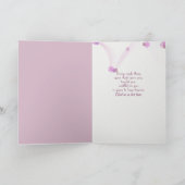 Rosa Orchideenlose Tante-Beileid Dankeskarte (Innenseite)