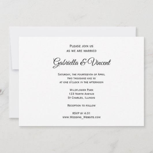 Rosa Orchids Hochzeit Einladung (Rückseite)