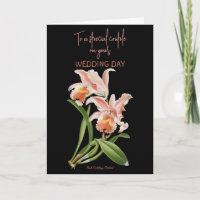 Rosa Orchids Hochzeitkarte