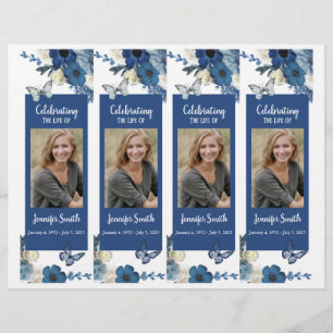 Rosa Orchids Hummingbird Beerdigung Programm Flyer