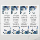 Rosa Orchids Hummingbird Beerdigung Programm Flyer (Hinten)