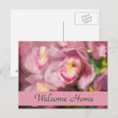 Rosa Orchids Impasto Postkarte (Vorne/Hinten)