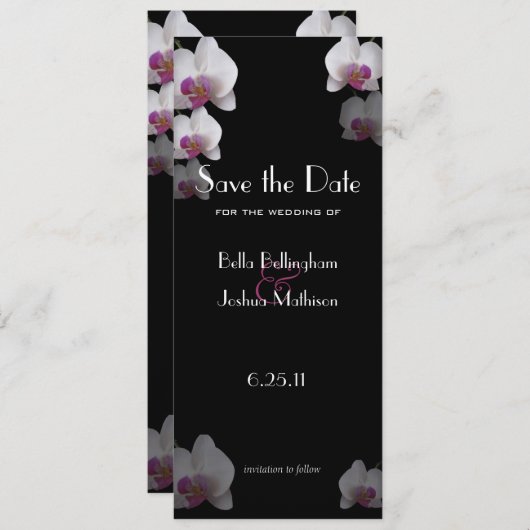 Rosa Orchius Ankündigung Datum freihalten (Vorne/Hinten)