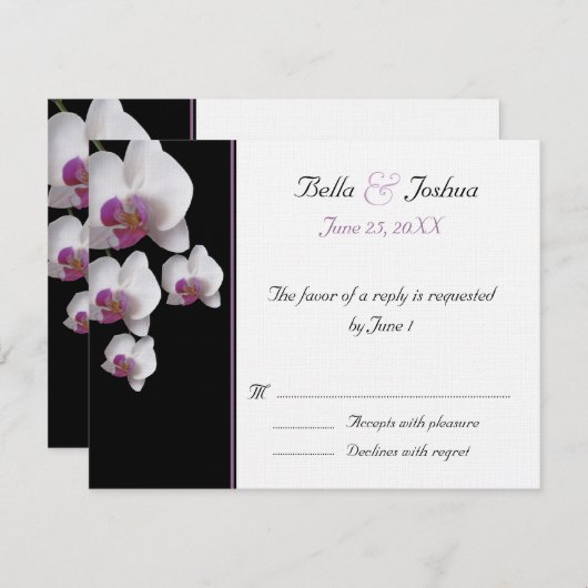 Rosa Orchius UAWG RSVP Karte (Vorne/Hinten)