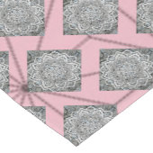 Rosa orientalische Ornamente im Rmadanstil Kurzer Tischläufer (Ecke)