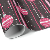 Rosa Ornament Geschenkpapier (Rolleneckpunkt)