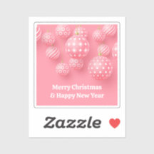 Rosa Ornamente frohe Weihnachten und glückliches n