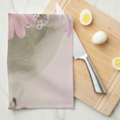 Rosa Osteospernum Geschirrtuch (Viertel Falte)