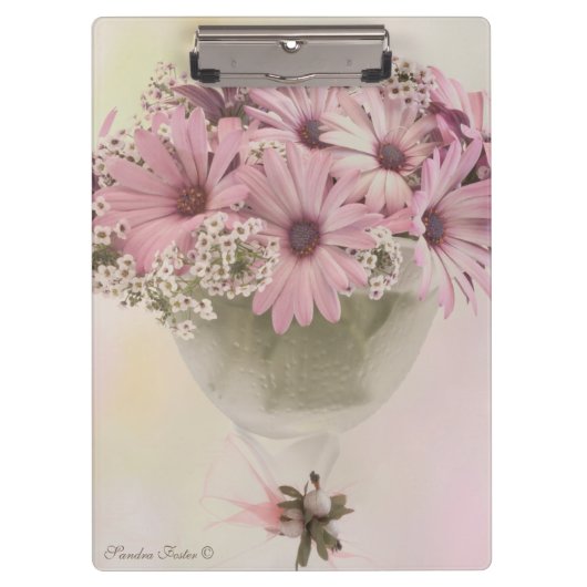 Rosa Osteospernum Klemmbrett (Vorderseite)