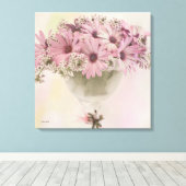 Rosa Osteospernum Leinwanddruck (Insitu (Holzboden))