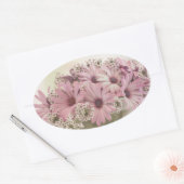 Rosa Osteospernum Ovaler Aufkleber (Umschlag)