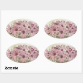 Rosa Osteospernum Ovaler Aufkleber (Blatt)