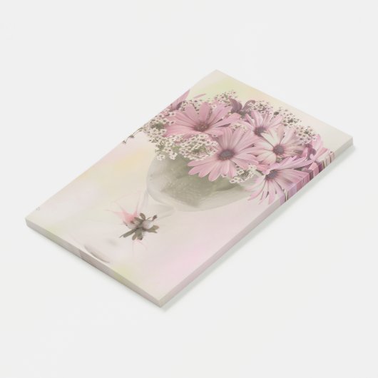 Rosa Osteospernum Post-it Klebezettel (angewinkelt)