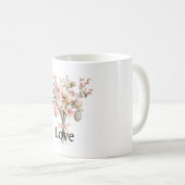 Rosa Ostereier Blumenstrauß Kaffeetasse (VorderseiteRechts)