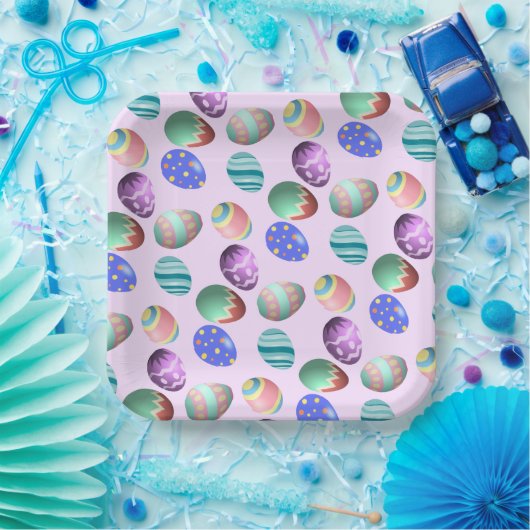 Rosa Ostereier Ostereier Party Ei Jung Pastell Nie Pappteller (Party)