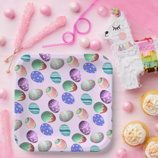 Rosa Ostereier Ostereier Party Ei Jung Pastell Nie Pappteller (Party)