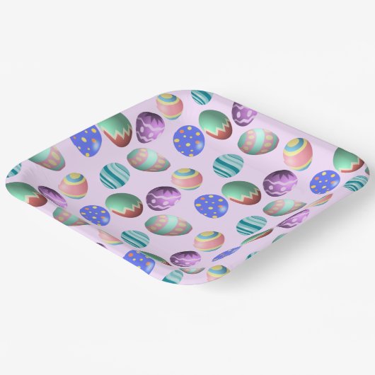 Rosa Ostereier Ostereier Party Ei Jung Pastell Nie Pappteller (Gewinkelt)