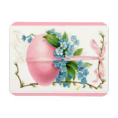 Rosa Ostereier und Blume Magnet (Horizontal)