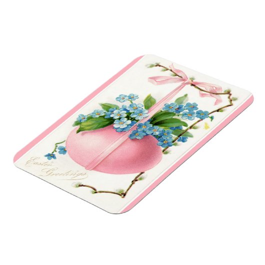 Rosa Ostereier und Blume Magnet (Linke Seite)