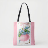 Rosa Ostereier und Blume Tasche (Vorderseite)