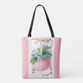 Rosa Ostereier und Blume Tasche (Rückseite)
