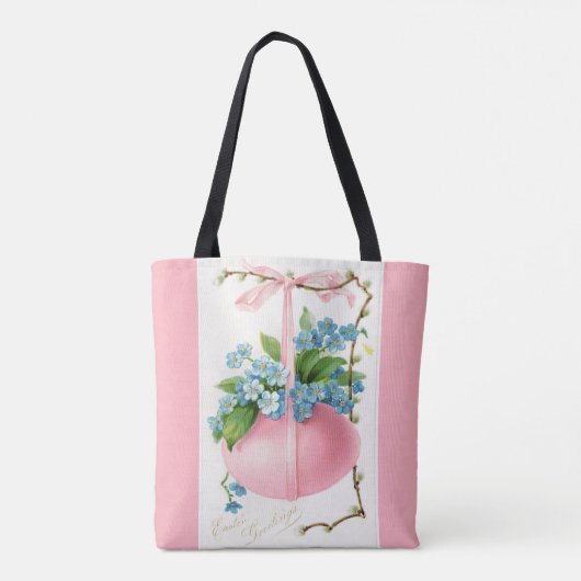 Rosa Ostereier und Blume Tasche (Rückseite)