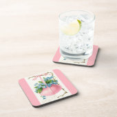 Rosa Ostereier und Blume Untersetzer (Rechte Seite)