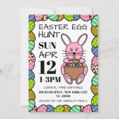 Rosa Osterhase, Ostereierjagd Ankündigung (Vorderseite)